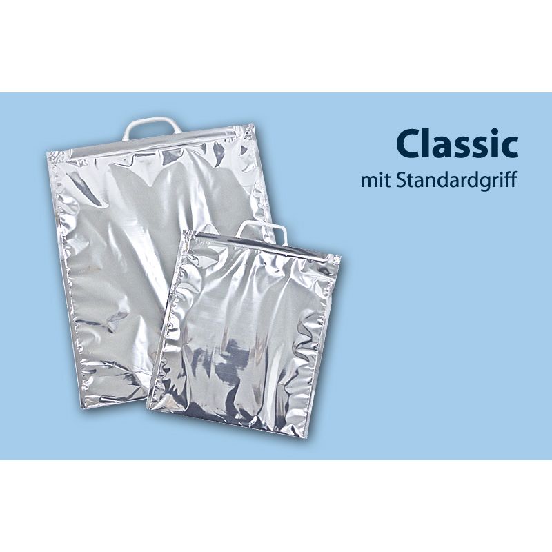 Unbekannt Kühltasche quadratisch Silver mit isoliertem Reißverschluss  Hauptfach Kühltaschen